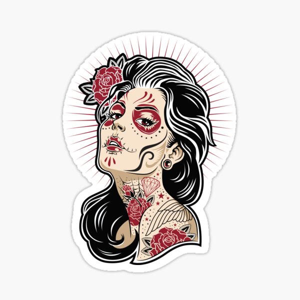 Item preview, Day of the Dead girl designed and sold by HINKLE.