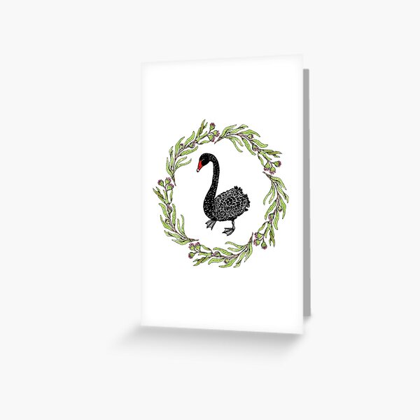 Item preview, eucalyptus swan wreath designed and sold by cam-graphics.