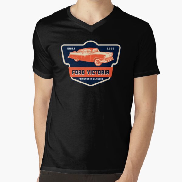 Classic Ford Victoria 1956 Logo V-Neck T-Shirt