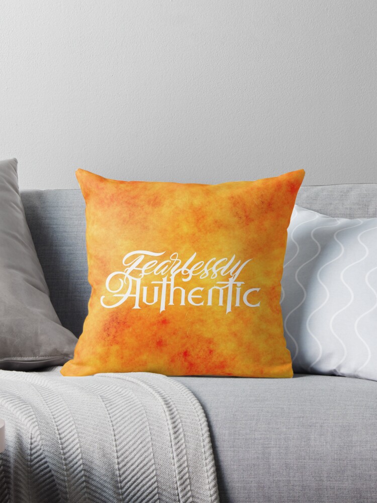 Thumbnail 1 of 4, Pillow, Fearlessly Authentic designed and sold by ThePrintees.