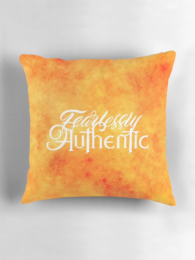 Thumbnail 3 of 4, Pillow, Fearlessly Authentic designed and sold by ThePrintees.