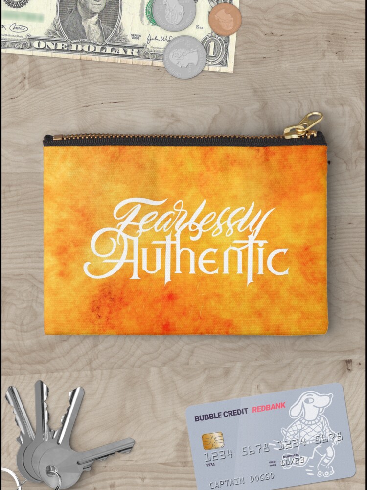 Thumbnail 3 of 4, Zipper Pouch, Fearlessly Authentic designed and sold by ThePrintees.