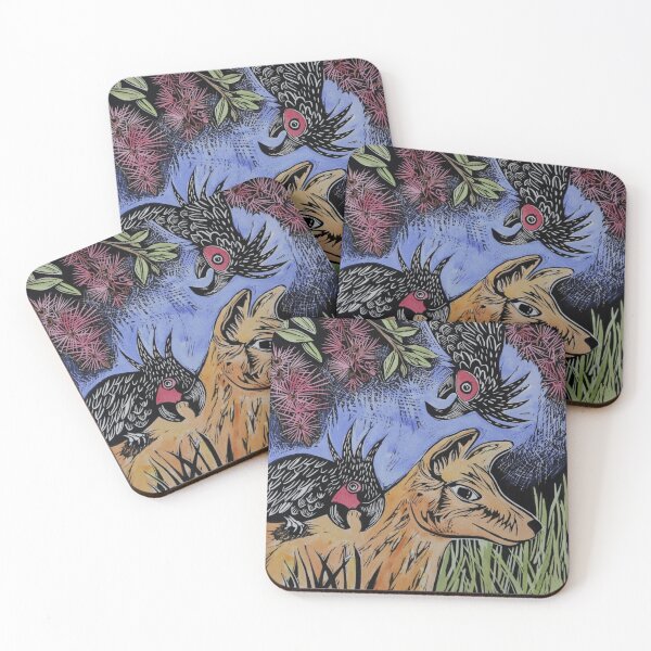 Item preview, Cockatoos and Dingo designed and sold by Debby Haskard-Strauss.