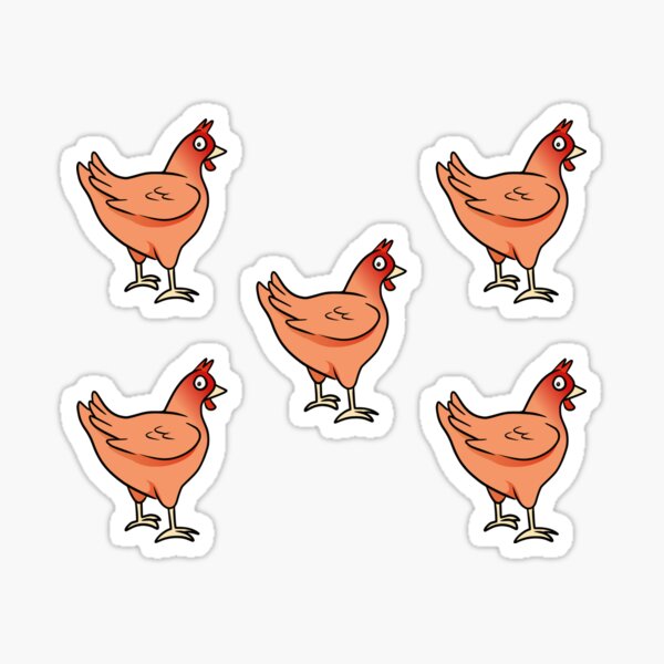 Chicken is Worried Sticker