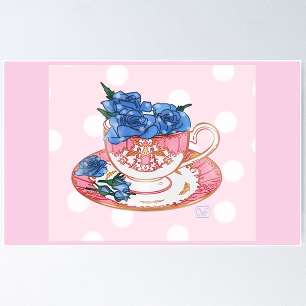 Item preview, teacup of roses designed and sold by smolartist-jpeg.