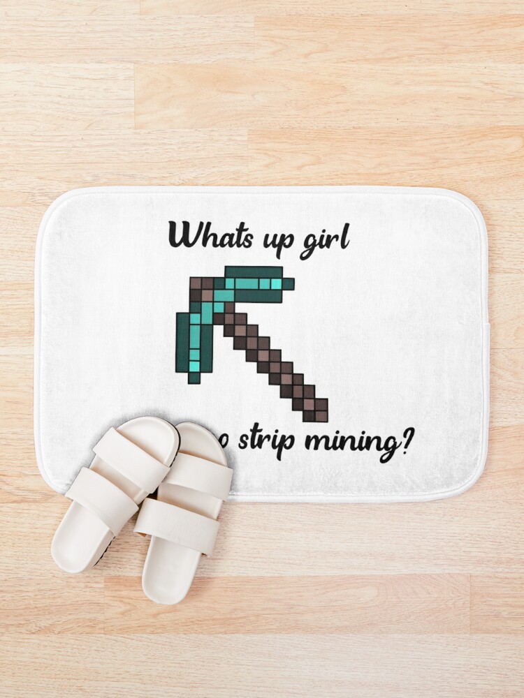 Pick Up Line Bath Mat By Madhattersgirl Redbubble - roblox pick up the cotton