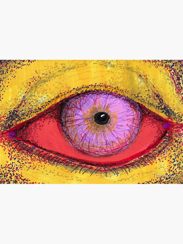 "Neon Jaundice Pink Eye Close up Eyeball" Poster by Theokotos Redbubble