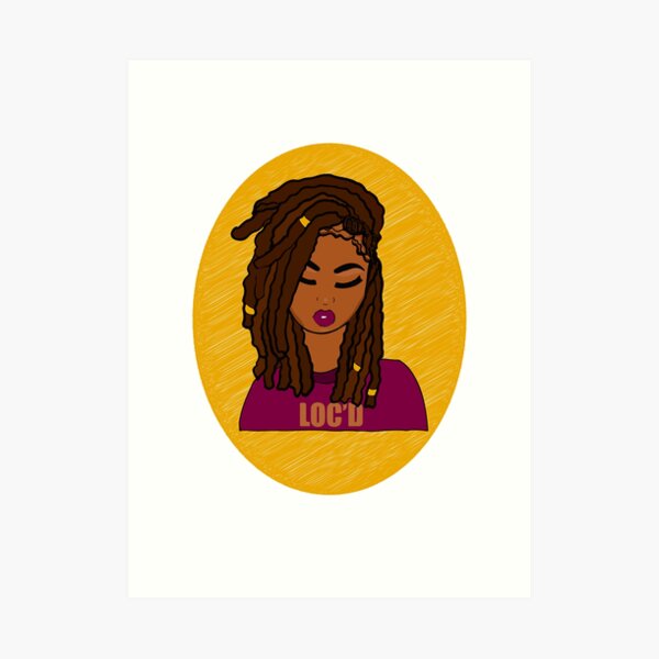 Download Loc D On Locs Young Black Girl Art Print By Blackartmatters Redbubble
