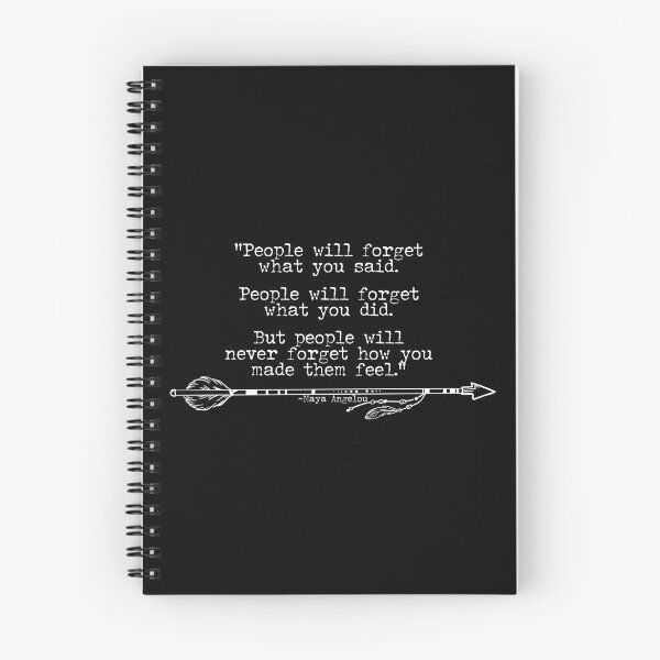 Item preview, "People will never forget how you made them feel" inspirational quote designed and sold by ABdigitaldesign.