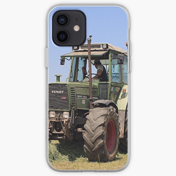 Tractor at work on El Camino, Spain iPhone Soft Case