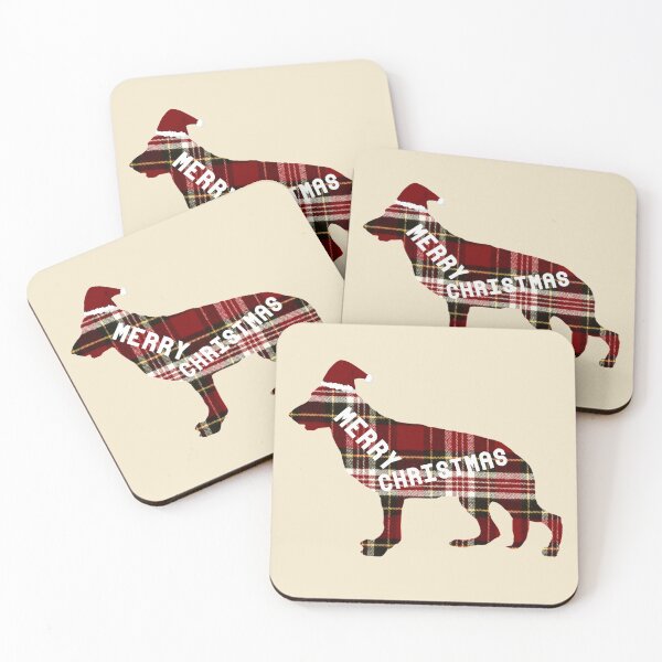 Item preview, Merry Christmas German Shepherd in Santa Hat designed and sold by PawsitiveGifts.