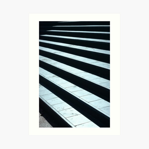 almost there! stairs, blue, achievements, winner, journey, stripes, friendship, cool, lit, trending, most sold, popular, famous, best selling, top selling, highly recommended Art Print