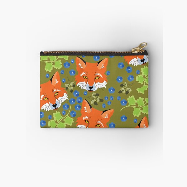 Item preview, Fox with blue woodland flowers designed and sold by Miriam Omura.