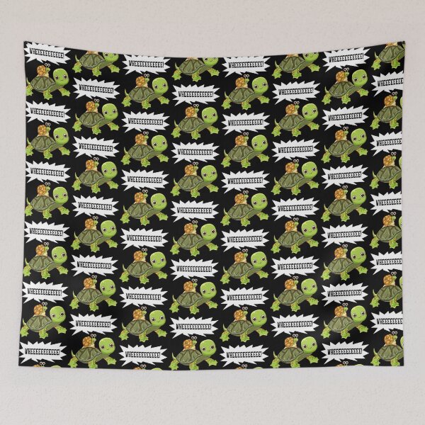 Item preview, Cute & Funny Snail Riding on Turtle Yelling Whee Tile Pattern designed and sold by perfectpresents.
