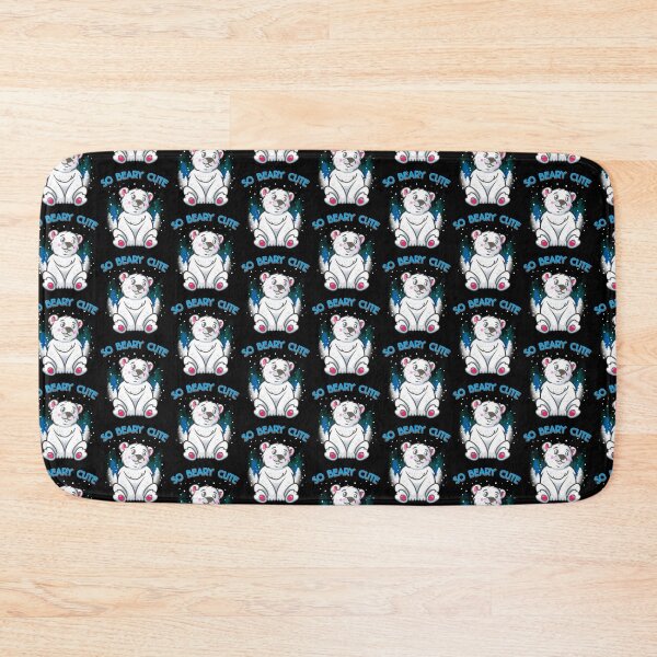 Item preview, So Beary Cute Adorable Polar Bear Cub Pun Tile Pattern designed and sold by perfectpresents.