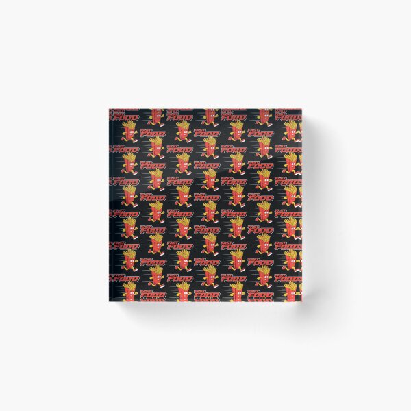 Item preview, Cute & Funny Fast Food Running French Fries Punny Tile Pattern designed and sold by perfectpresents.