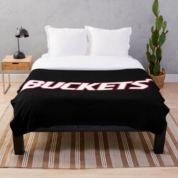 Buckets - Black Throw Blanket