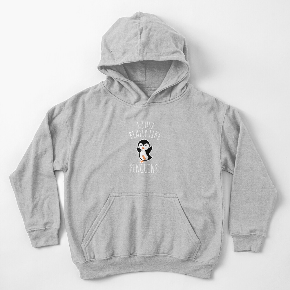 I Just Really Like Penguins Kids Pullover Hoodie