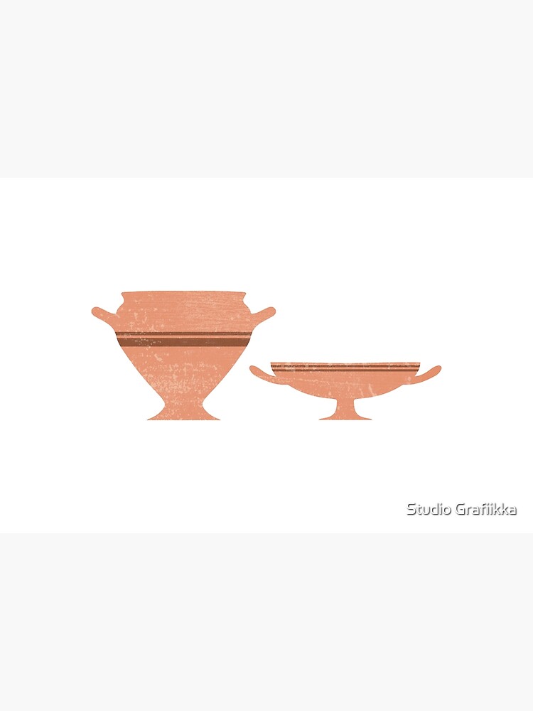 Greek Pottery 34 - Bell Krater, Kylix - Terracotta Series - Modern, Contemporary, Minimal Abstract by Shrijit