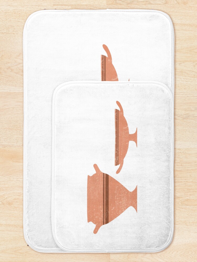 Alternate view of Greek Pottery 34 - Bell Krater, Kylix - Terracotta Series - Modern, Contemporary, Minimal Abstract Bath Mat