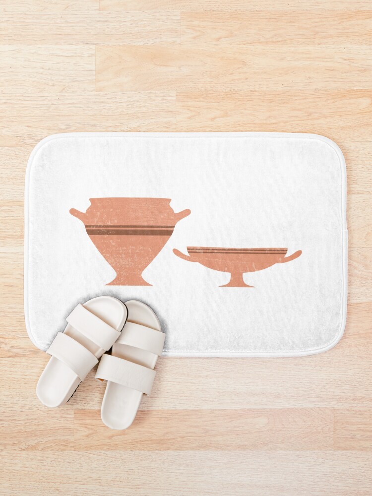 Alternate view of Greek Pottery 34 - Bell Krater, Kylix - Terracotta Series - Modern, Contemporary, Minimal Abstract Bath Mat