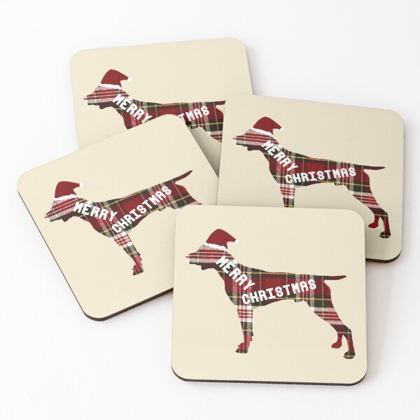 Item preview, Merry Christmas German Shorthaired Pointer in Santa Hat designed and sold by PawsitiveGifts.
