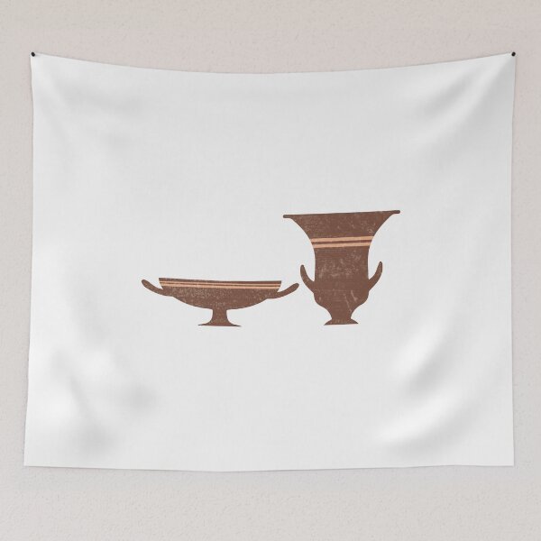 Item preview, Greek Pottery 35 - Bell Krater, Kylix - Terracotta Series - Modern, Contemporary, Minimal Abstract - Burnt Umber designed and sold by Studio Grafiikka.