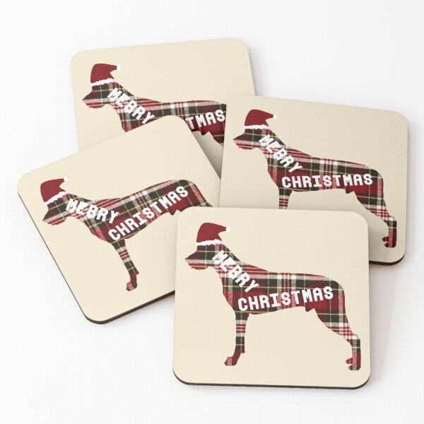 Item preview, Merry Christmas Great Dane in Santa Hat designed and sold by PawsitiveGifts.