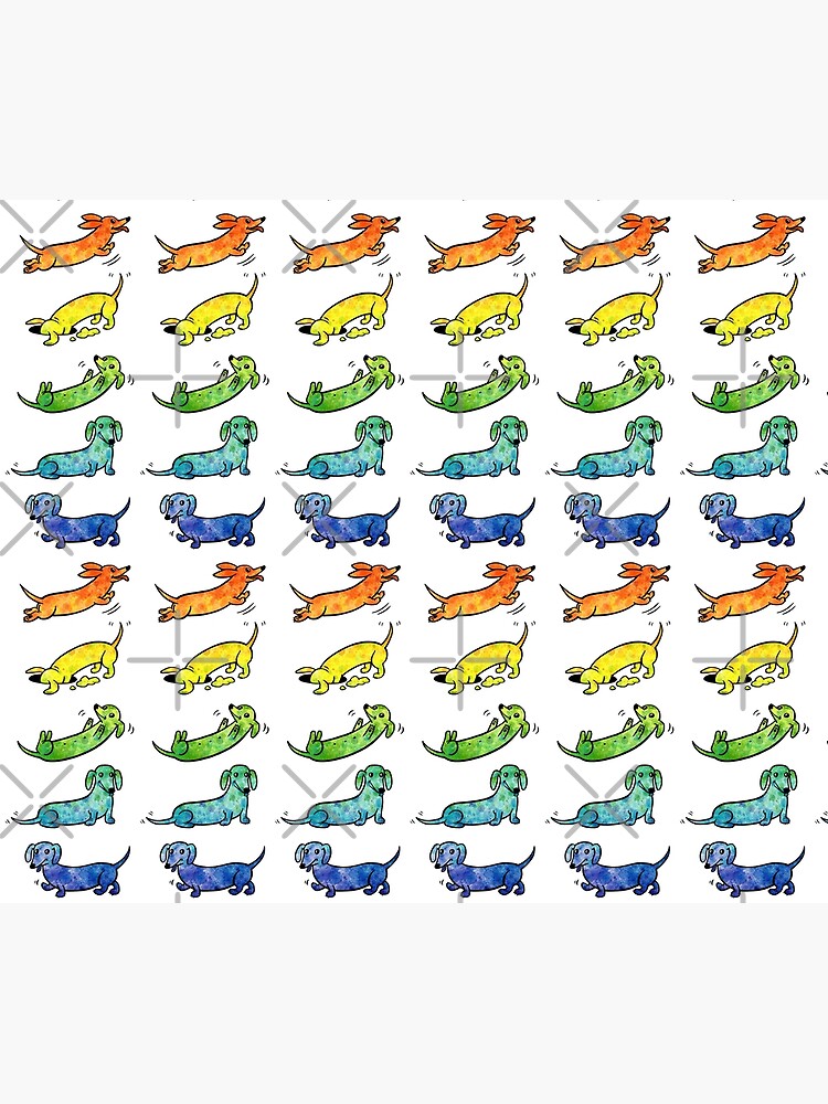 Watercolor Dachshunds by leslieevans2