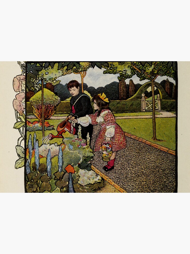 Vintage Art from ”A little garden calendar for boys and girls” book by douglasewelch