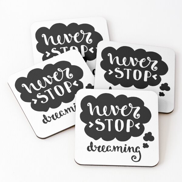 Aperçu de l'œuvre Motivational Inspirational and Positive quote - Never stop dreaming typography text art by Word Fandom - wordfandom créée et vendue par Kerry Pritchard.
