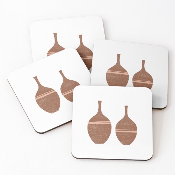 Item preview, Greek Pottery 40 - Alabastron - Terracotta Series - Modern, Contemporary, Minimal Abstract - Brown designed and sold by Studio Grafiikka.