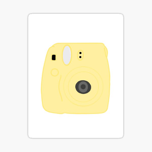 "pastel yellow Polaroid camera" Sticker for Sale by latinaglover