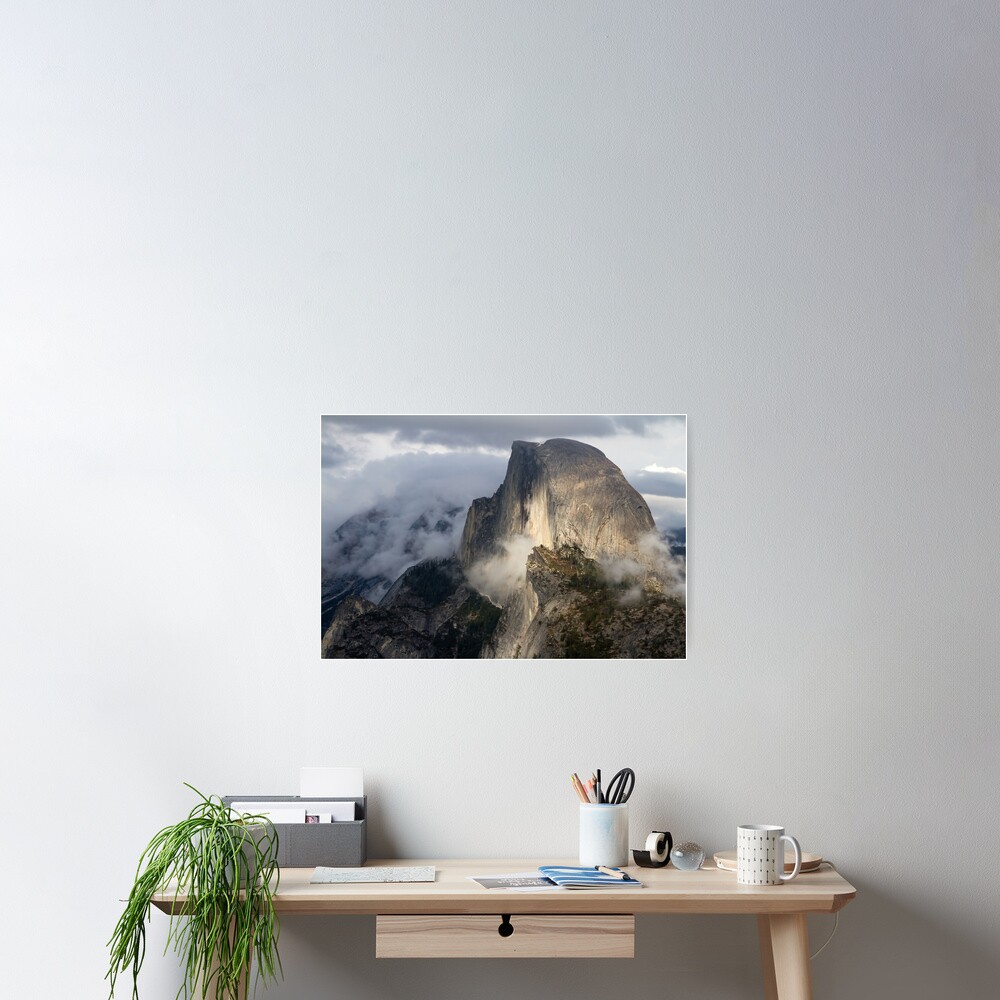 Half Dome in Storm Poster