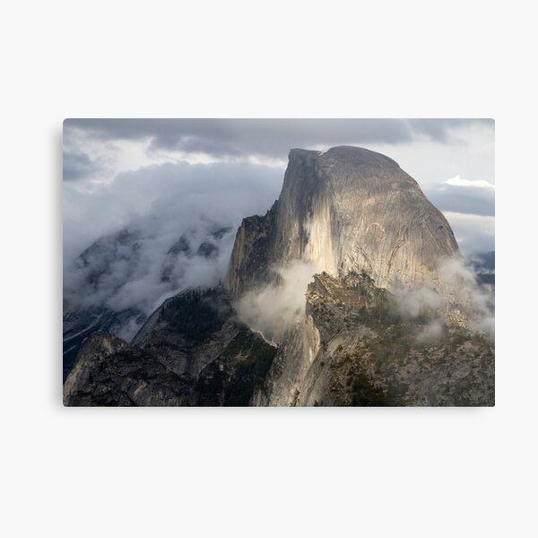 Half Dome in Storm Metal Print