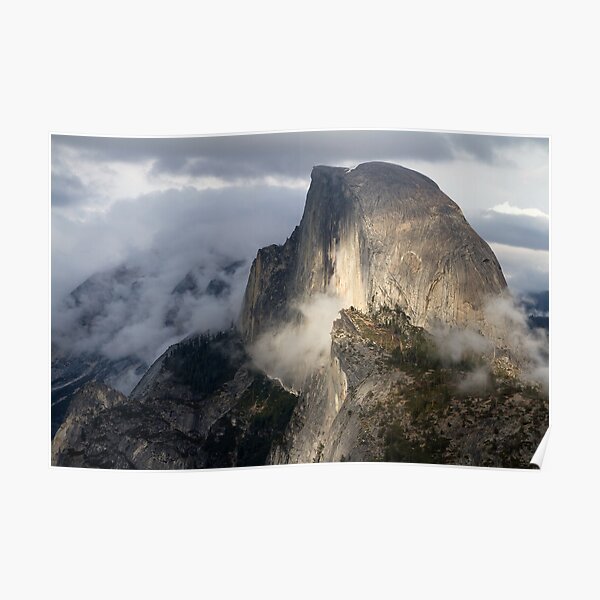 Half Dome in Storm Poster