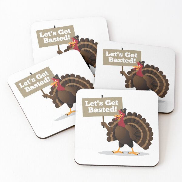 Item preview, Funny Lets Get Basted Happy Thanksgiving Gobble Day Turkey Holiday Novelty Gifts designed and sold by aqualiontees.