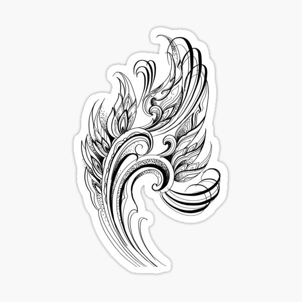thai ornamental lineart Sticker