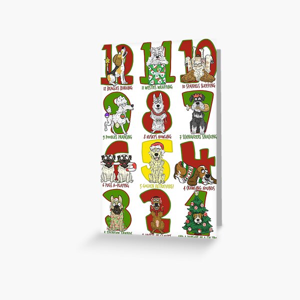 Artikel-Vorschau von Die 12 Hunde von Weihnachten, designt und verkauft von GiddingsGifts.