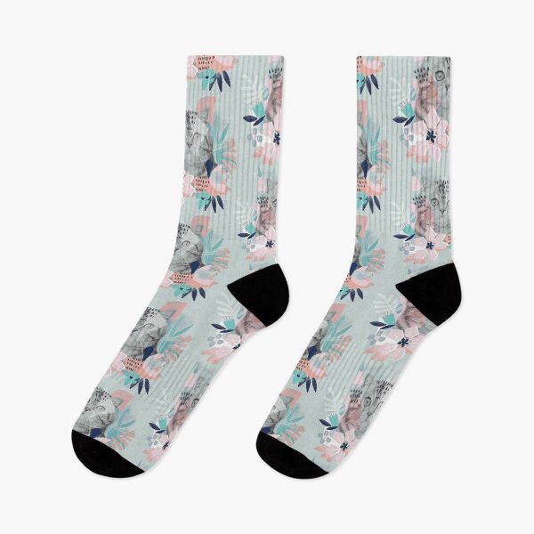 Item preview, Pastel Kitten and Flower print on pet accessories and gifts for cat lovers.  designed and sold by lduke47.