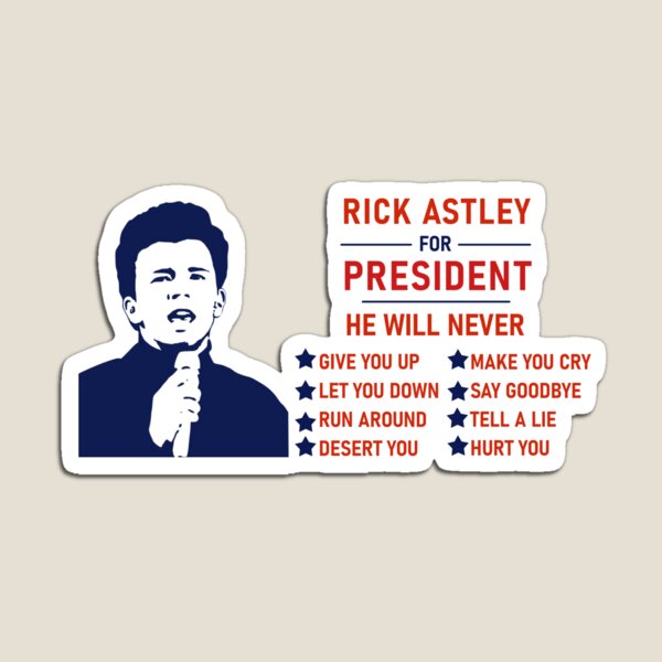 Funny 80's Meme Rickrolling - Funny Memes - Magnet