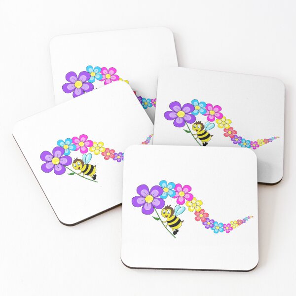 Item preview, Cartoon Bee and Flowers designed and sold by Amy Collett.