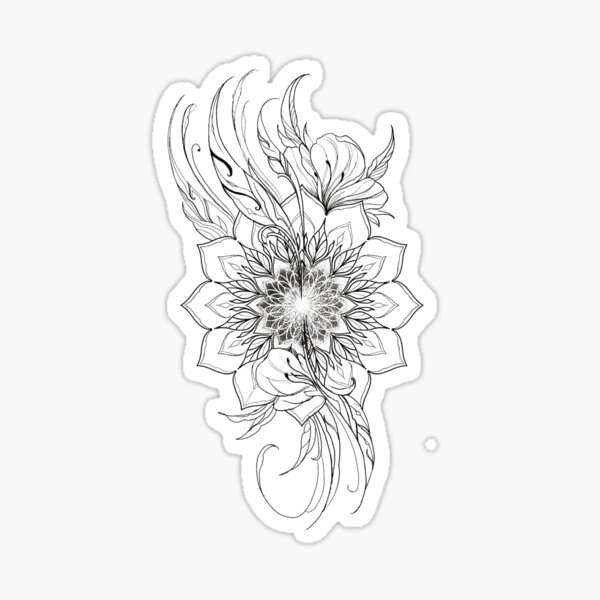 mandala flower/ thai ornaments Sticker