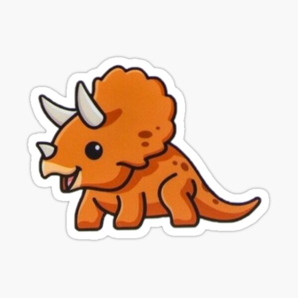 Cartoon Triceratops Sticker By Joliebearcan Redbubble