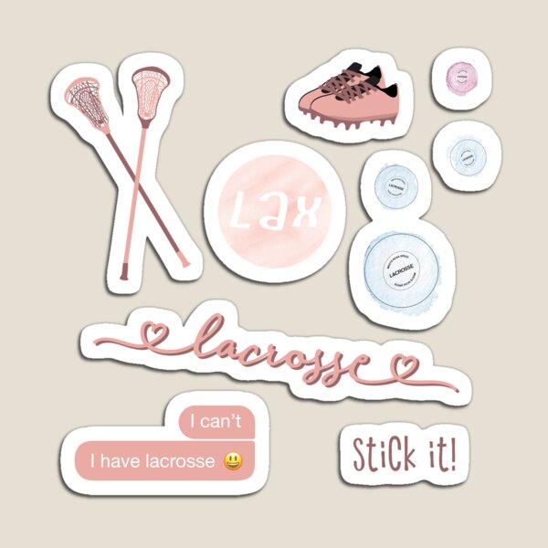 Item preview, Peach Blush Pink Watercolor Lacrosse Pack designed and sold by The-Goods.
