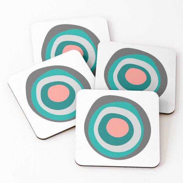 Item preview, Coral & Teal Abstract Spot Pattern designed and sold by Adam Regester.