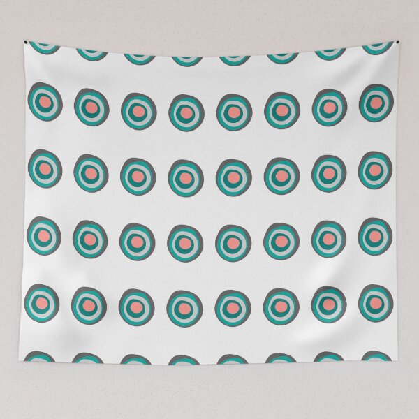 Item preview, Coral & Teal Abstract Spot Pattern designed and sold by Adam Regester.