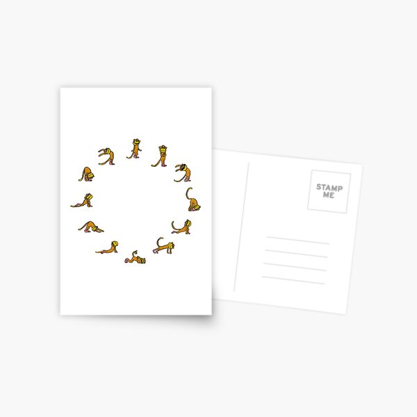 Sonnengruß vom Yogaaffen Postkarte