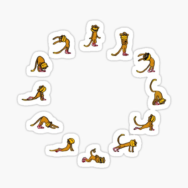 Sonnengruß vom Yogaaffen Sticker
