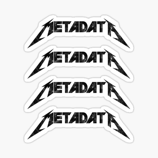 Paquete de pegatinas - Metadatos de estilo Metallica apenado Pegatina